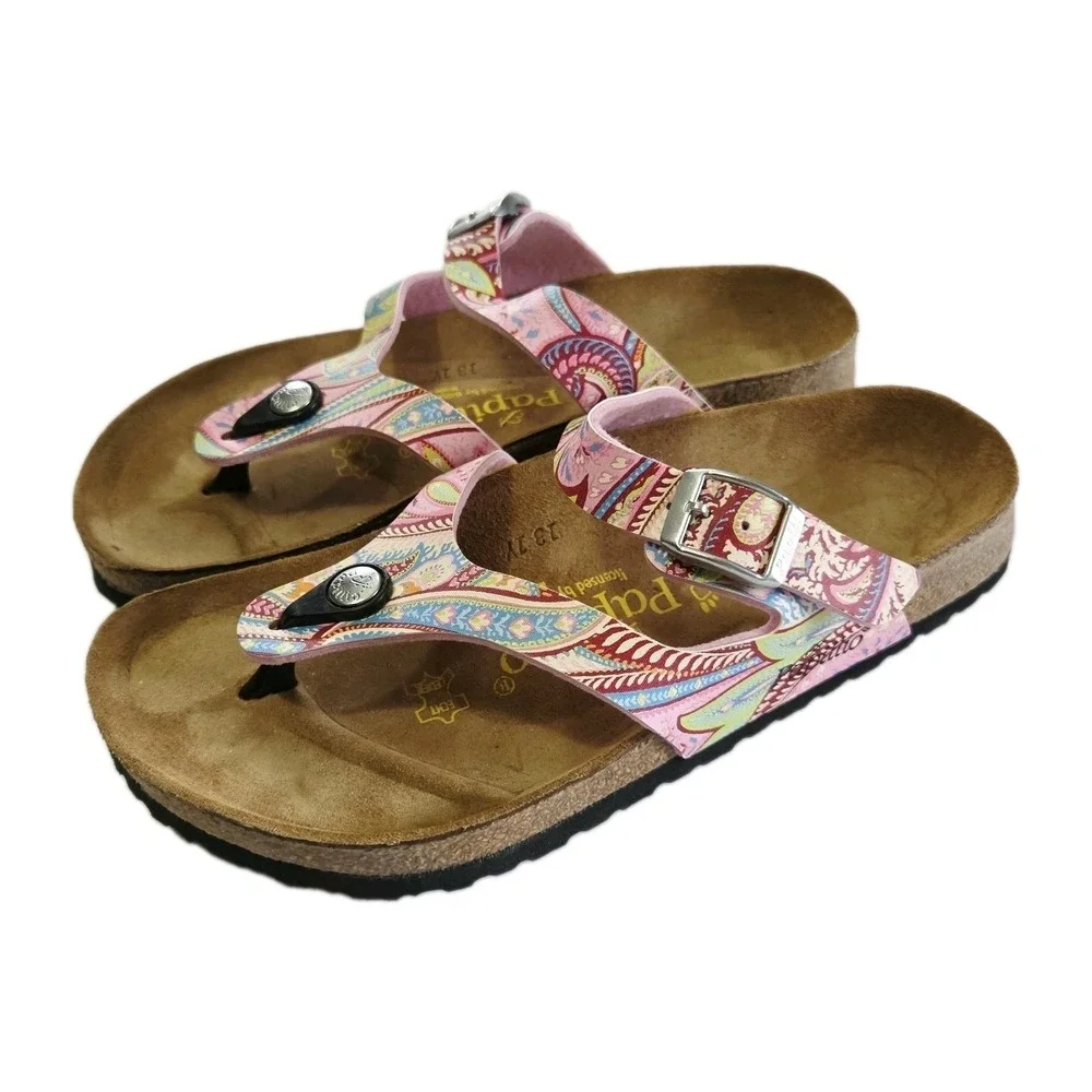 PAPILLIO by BIRKENSTOCK Sandals Slide GIZEH Peacock brown Size 5/ EU 36